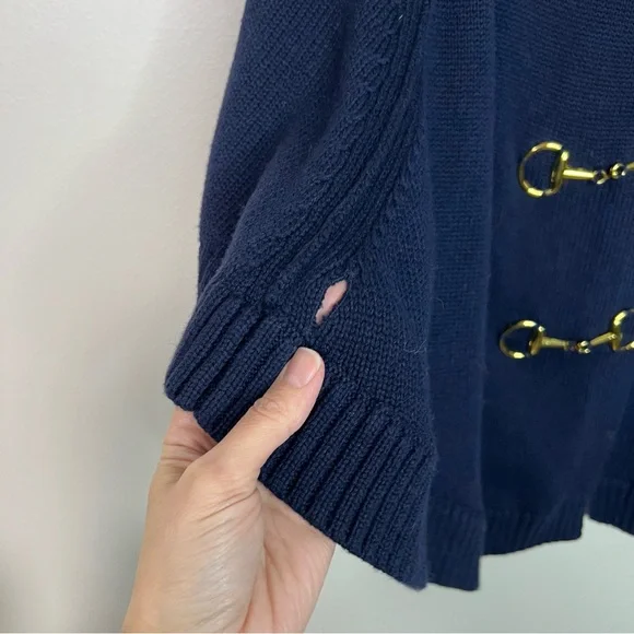 Julie Brown NYC Blue Cape Sweater - Picture 8 of 14